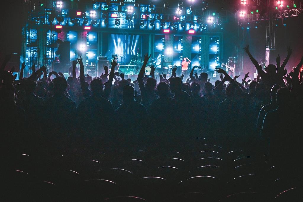 Collage of entertainment events - concerts, theater, and family fun