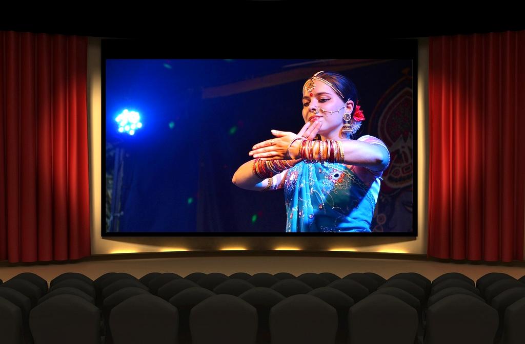 Inside view of a modern entertainment venue with audience