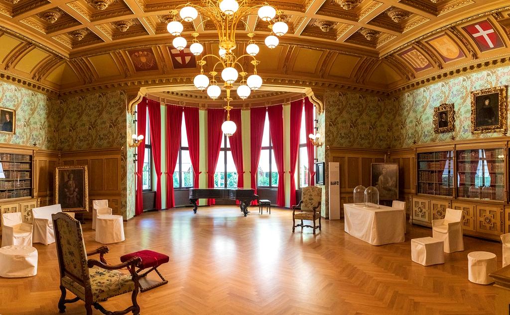 Elegant opera house interior full of guests